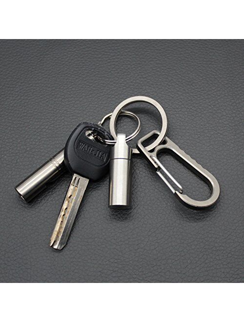 PPFISH Titanium Heavy Duty Carabiner Keychain, EDC Quick Release Keychain Hooks with Titanium Key Ring Set for Men Women