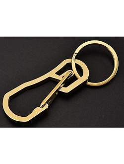 Alsmiley Carabiner Clip Retractable Ring Set Titanium Quick Release KeyChain Hooks for Men Women