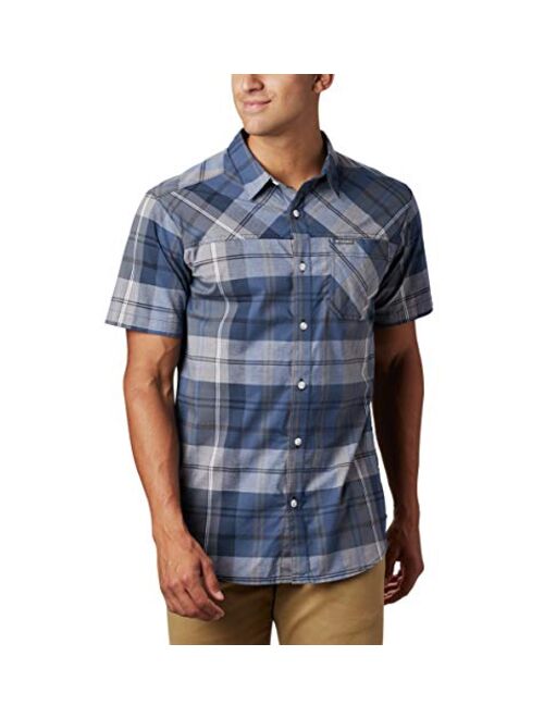Columbia Men's Thompson Hill Yarn Dyed Short Sleeve Shirt, Cotton Blend, Comfort Stretch