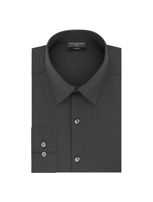 Mens Van Heusen Slim-Fit 4-Way Stretch Flex 3 Point-Collar Long Sleeve Dress Shirt