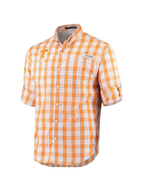 Men's Columbia Tennessee Orange Tennessee Volunteers Super Tamiami Long Sleeve Button-Down Omni-Shade Shirt