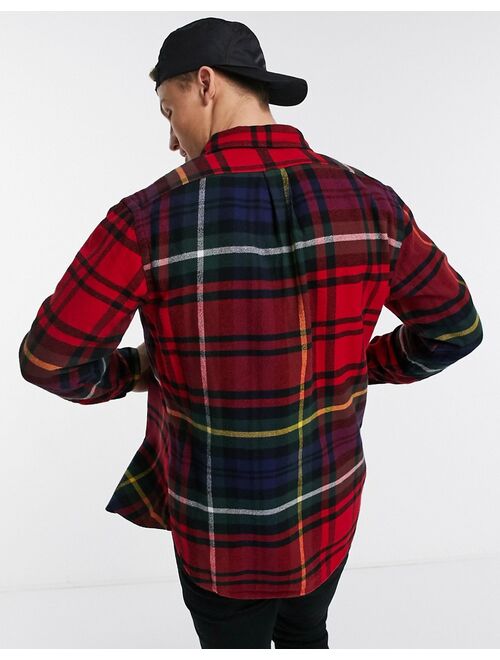 Polo Ralph Lauren brushed flannel shirt in red/yellow