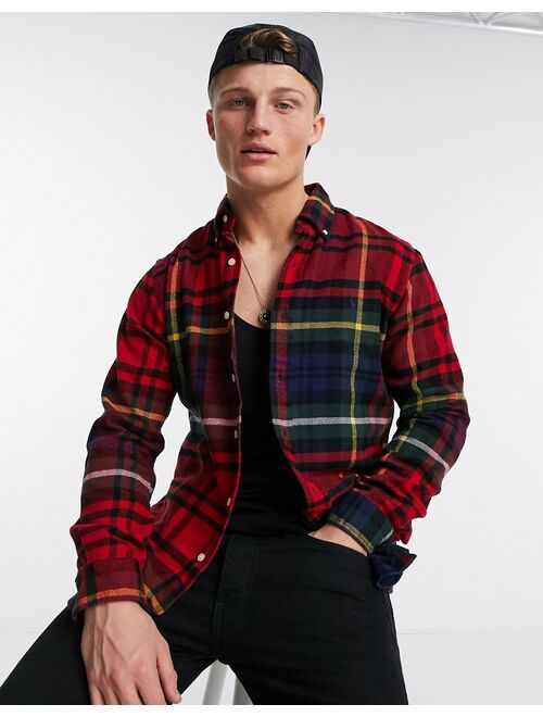 Polo Ralph Lauren brushed flannel shirt in red/yellow