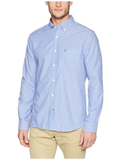 Men's Wrinkle Resistant Long Sleeve Button Front Shirt