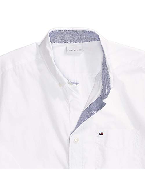Tommy Hilfiger Men's Adaptive Magnetic Short Sleeve Button Shirt Slim Fit