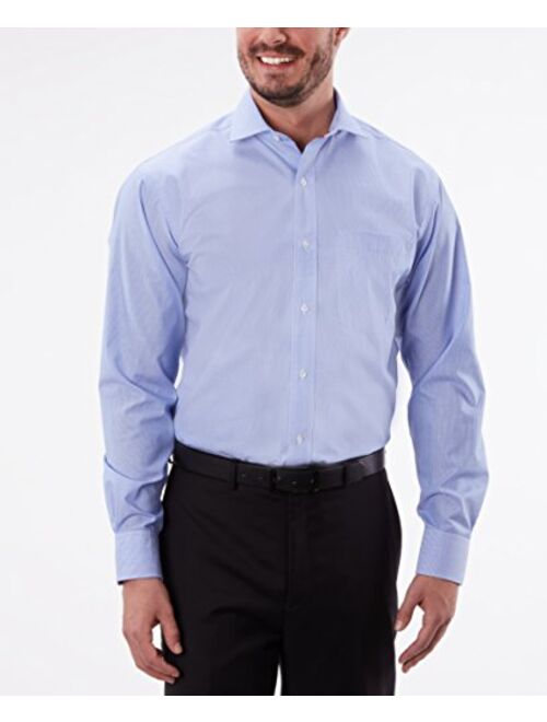 Tommy Hilfiger Men's Non Iron Regular Fit Stripe Spread Collar Dress Shirt