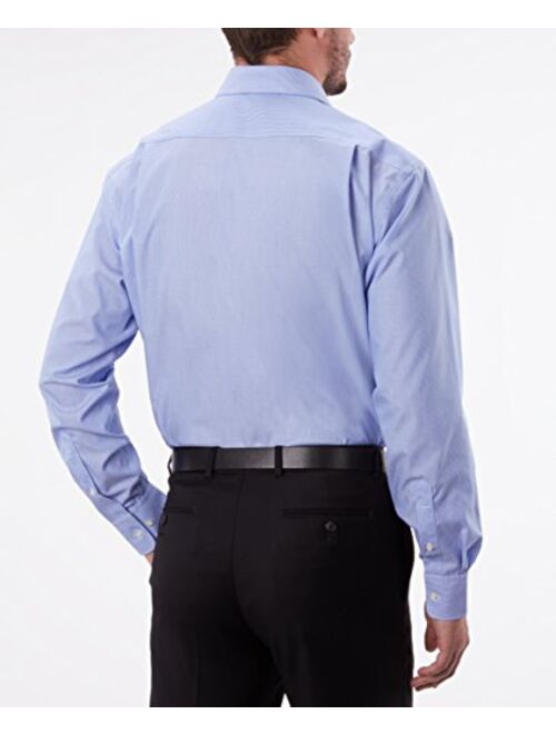 Tommy Hilfiger Men's Non Iron Regular Fit Stripe Spread Collar Dress Shirt