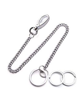 Lancher Anti Lost Key chain with (2 Extra Key Rings and Gift Box) key clip Wallet Chains 15"