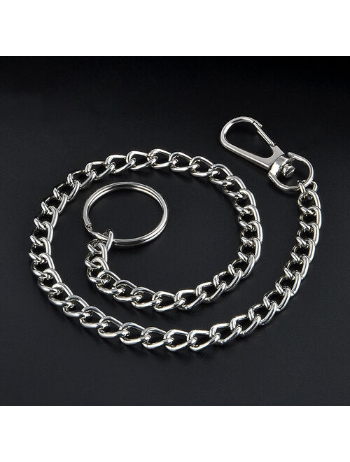 Hip Hop Metal Keychain Chain Key Wallet Belt Ring Clip Biker Jean Trucker Waist Chain