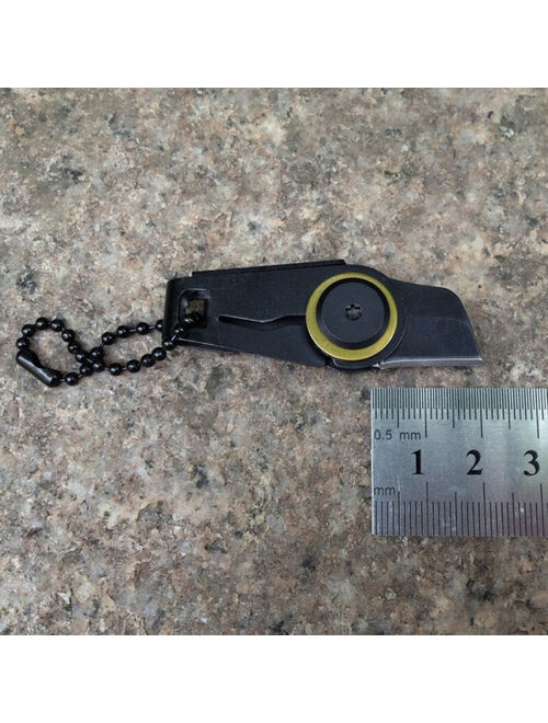 Mini Pocket Knife Folding Keychain Cutter Portable Key Ring Pendant Blade Tool