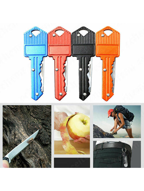 Portable Camping Outdoor Survival Pocket Folding Key Shape Mini Knife Keychain