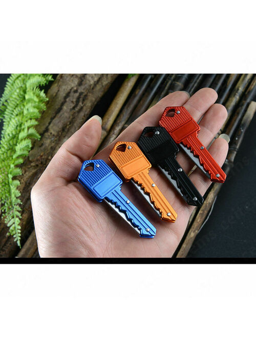 Portable Camping Outdoor Survival Pocket Folding Key Shape Mini Knife Keychain