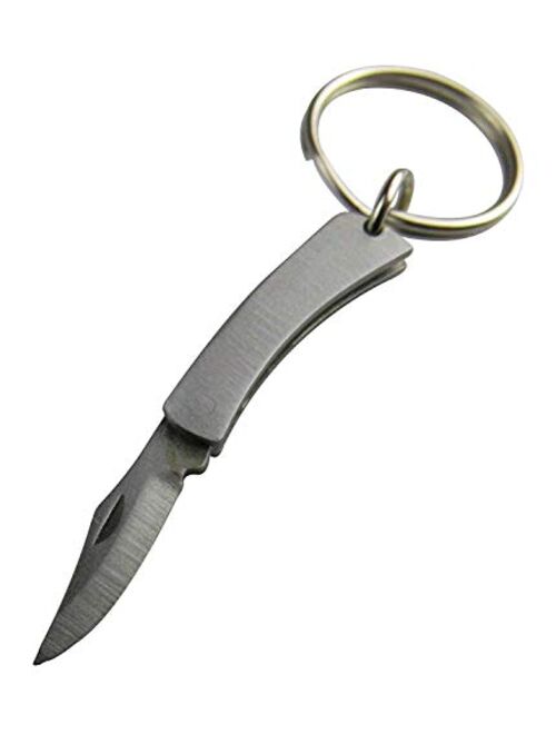 AceCamp Munkees Micro Folding Knife Keychain, World's Smallest Knife, Mini Portable Cutters Keyring, Tiny Pocket Tactical Blade for Outdoors, Camping, Hiking, Backpacking