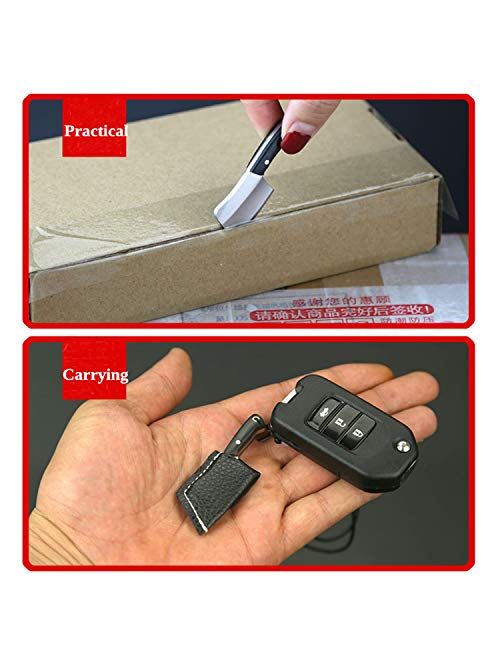 PUOSUO EDC Multi-Function Keyring Mini Pocket Knife Keychain Stainless Steel Necklace Knife