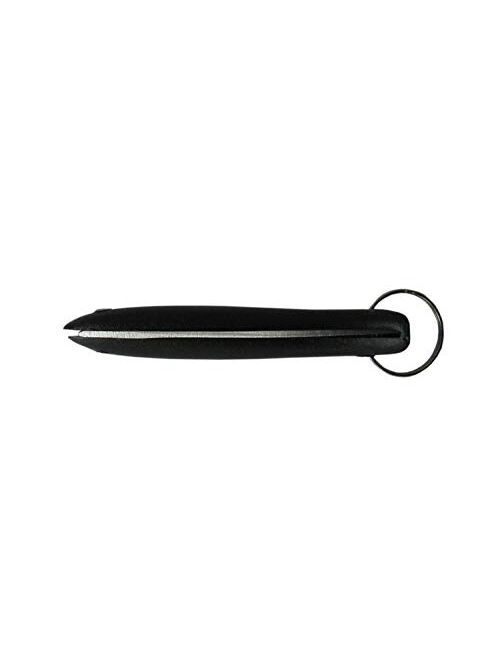 Fish Smallest Mini Micro Handmade Pocket Folding Folder Keychain Knife, Stainless Steel, Multi Purpose Portable Tiny Blade (Black)