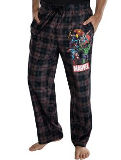 Comics Men's Avengers Plaid Loungewear Pajama Pants
