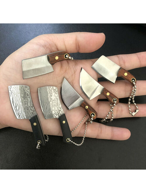 Mini Pocket Knife Keychain Portable Pendant Cleaver Blade Cutter Jewelry Tool