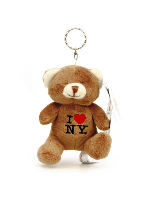 Stuffed I Love NY Teddy Bear Keychain