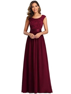 Cap Sleeve Beach Party Gowns for Women Wedding Party Gowns 00646 Burgundy US12