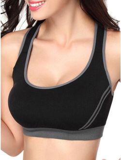 Women's Seamless Sports Bra Mesh Racerback Workout Bras with Removable Pads