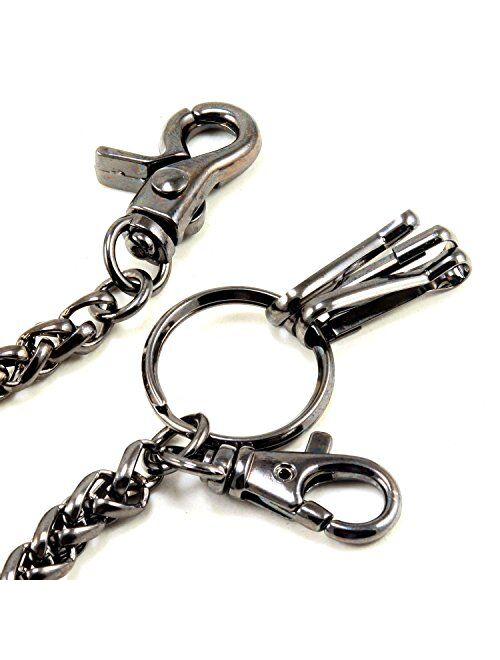 DoubleK Basic & Simple Strong Keychain Jean Wallet Chain (30") MLT CS39