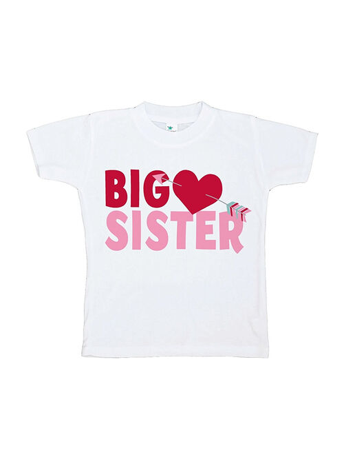 Custom Party Shop Girl's Big Sister Happy Valentine's Day T-shirt - Small Youth (6-8) T-shirt