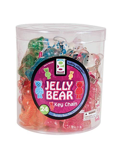 Geddes Jelly Teddy Bears Keychain Assortment - Set of 24