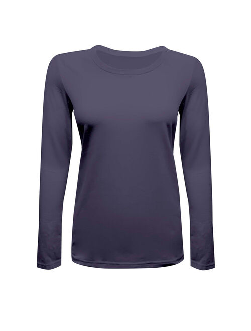 WOMENS LONG SLEEVE T SHIRT WITH SUPER-SOFT STRETCH FABRIC