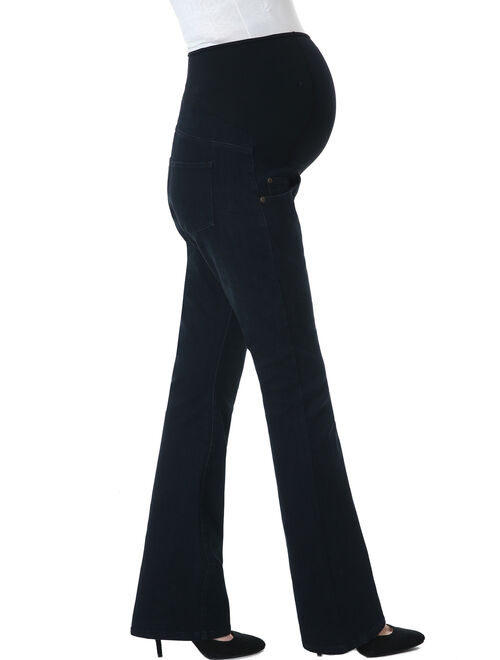 Maternity Women's Modern Boot Cut Denim Jeans - Black/Blue 32