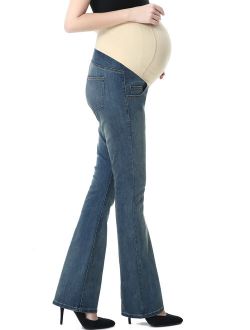 Maternity Women's Modern Boot Cut Denim Jeans - Medium Indigo 28