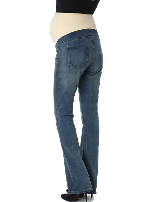 Maternity Women's Modern Boot Cut Denim Jeans - Medium Indigo 28