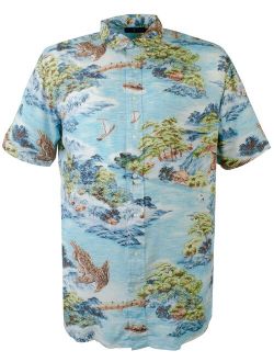 Men's Big and Tall Hawaiian Print Short Sleeve Camp Shirt