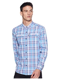 Men's Silver Ridge 2.0 Plaid Long Sleeve Shirt, UV Sun Protection, Moisture Wicking Fabric