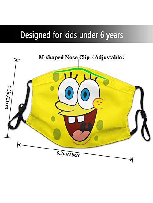 Face Mouth Washable Outdoor Daily Face Cover Personalized for kids,Black,1 Pcs