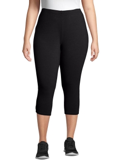 Women's Plus Size Stretch Jersey Capri Legging