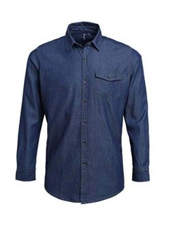 Premier Jeans Stitch Denim Shirt Indigo Denim XS