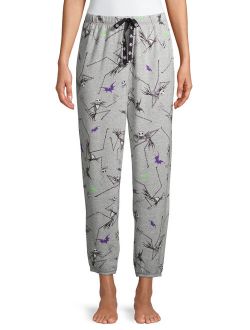 Women's And Women's Plus Nightmare Before Christmas Short Sleeve Top And Joggers, 2-Piece Pajama Set