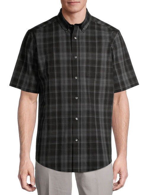 George Men's Plaid Poplin Short Sleeve Shirt