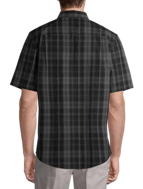 George Men's Plaid Poplin Short Sleeve Shirt