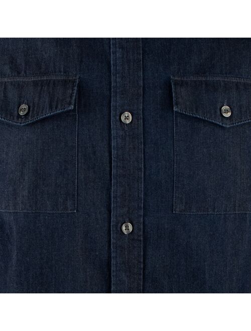 Michael Kors Men's Long Sleeve Denim Classic Fit Shirt