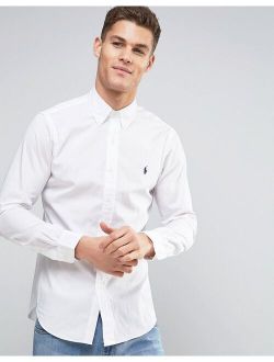 poplin shirt slim fit white
