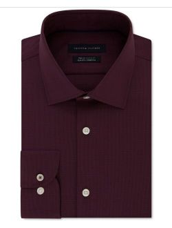 Tommy Hifiger Mens Slim-Fit Non-Iron Performance Stretch Check Dress Shirt