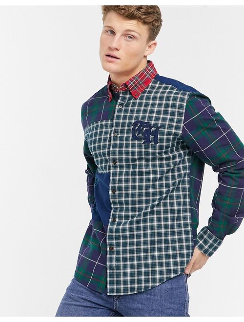 Tommy Hilfiger oliver pieced long sleeve shirt in navy