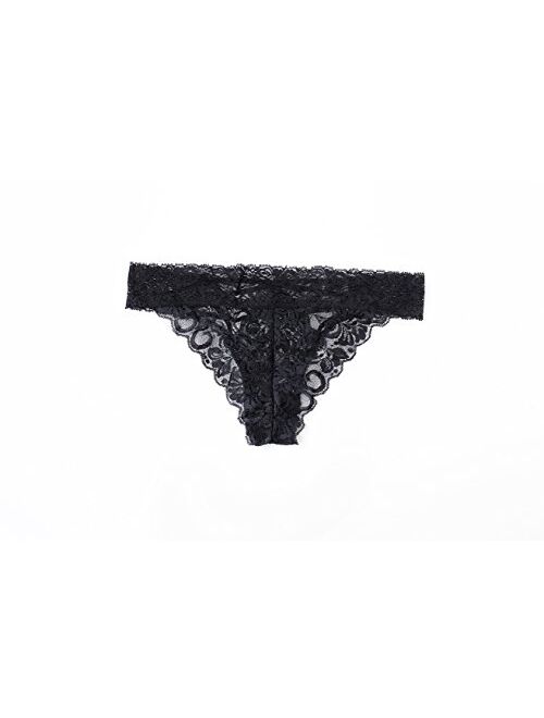 Dreamgirl Women's Lace Panty with Front Criss-Cross Detail