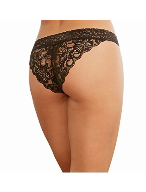 Dreamgirl Women's Lace Panty with Front Criss-Cross Detail