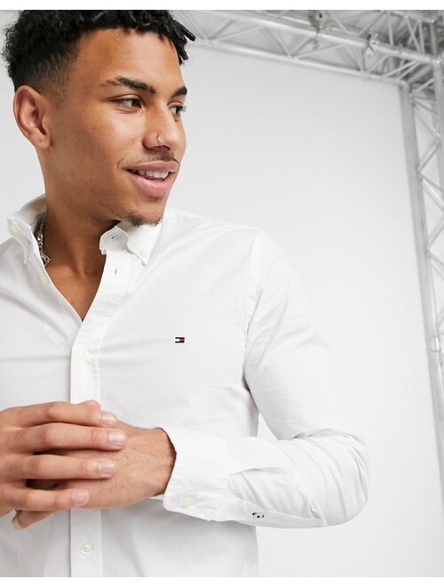 Tommy Hilfiger skinny fit shirt in white exclusive to Asos