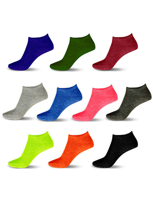 20-Pair Mystery Deal: Womens Breathable Colorful No Show Low Cut Ankle Socks