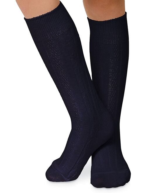 Jefferies Socks Womens Cable Knit Knee High Socks, 3 Pair