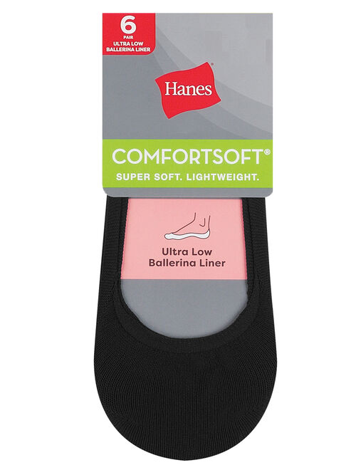 Hanes Women's Comfortsoft Ultra Low Liner 6 pack