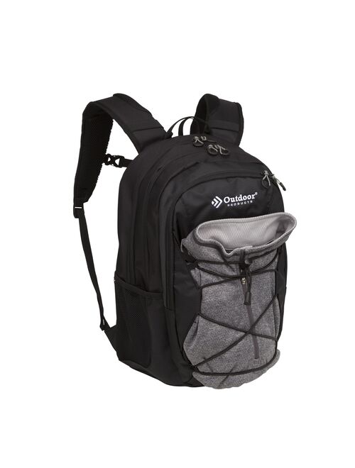 Outdoor Products Odyssey 29 Ltr Backpack Multi-Use Daypack, Gray Solid Print, Black